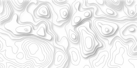 Seamless pattern wave lines Topographic map. Geographic mountain relief. Abstract lines background. Contour maps. Vector illustration, Topo contour map on white background, Topographic contour lines.