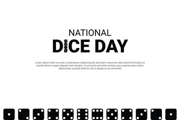 National Dice Day background.