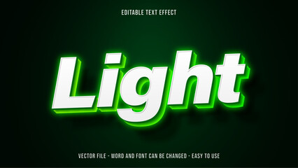 Editable text effect glowing text style