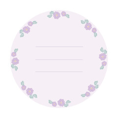 purple flower paper notes