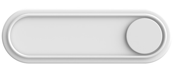 3D button. Empty button. 3D illustration.