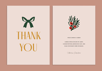 Holiday Thank You Card Layout