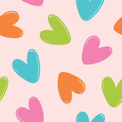 Hearts Pattern Hearts Background Cute Hearts Seamless Pattern Pink Pattern Love Seamless Pattern