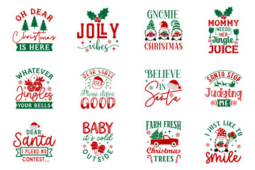 Christmas SVG T- shirt Design Bundle new year SVG  Winter SVG Design, Santa SVG Design