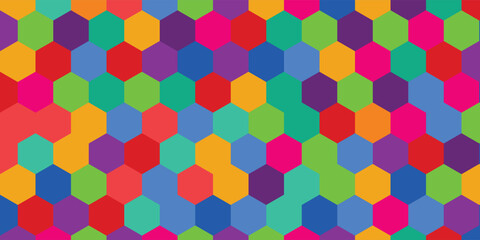 multicolored hexagon shaped background
