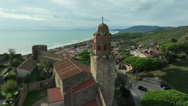 Survey around the church in Castiglione della Pescaia