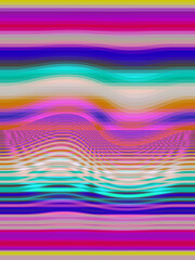 tall format curved and straight striped colourful design