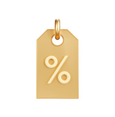 Discount coupon tag 3d rendering illustration