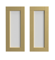 Frame picture image white isolated mock up photo template mock up blank empty poster art modern interior room decoration golden yellow retro canvas paper floor style wall design two 2 vertical living 