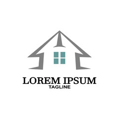 Real Estate logo, Builder logo, Construction logo Template vector illustration.