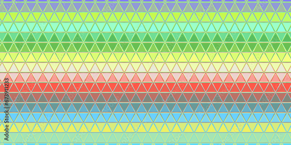 Aufkleber multicoloured stripes with hexagonal mosaic tile pattern and distortion effect