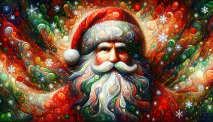 Festive Abstract - Santa Claus Essence