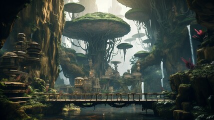 Extraterrestrial Botanical Gardens on a Space Station Generative AI