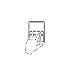 Calculator icon on white background. Vector illustration