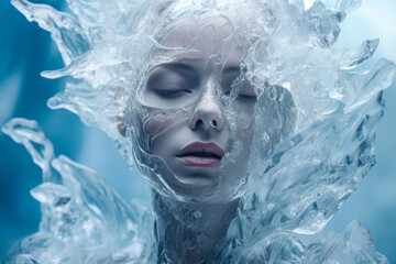 Mother earth as ice element , fairy queen - obrazy, fototapety, plakaty