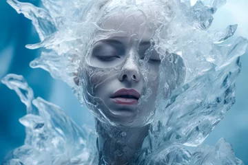 Fotobehang Mother earth as ice element , fairy queen © Adrian