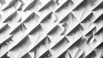 Abstract white polygonal background. Geometric origami pattern.