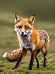 Naklejka premium red fox portrait