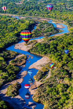 Hot Air Balloons Over the Rio Grande