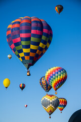 Hot Air Balloons Flying Over Albuquerque
