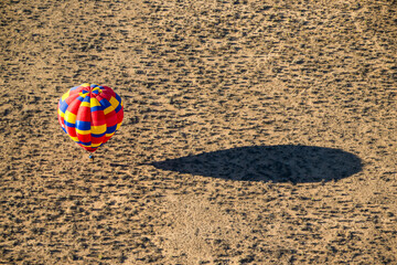 Hot Air Balloon Landing in the Desert