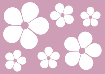 Flower icon set. Collection of minimalist flowers. illustration with flowers 