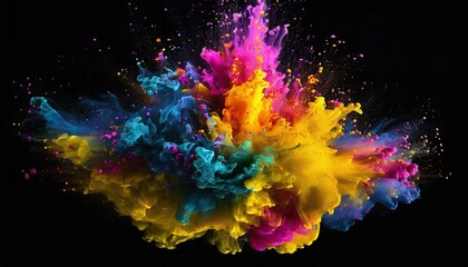 Colorful liquid ink explosion background