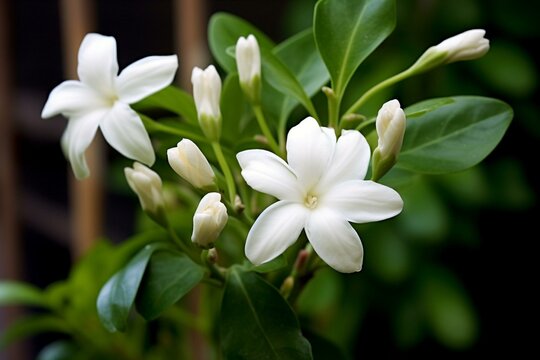 A photo of a beautiful jasmine plant. Generative AI