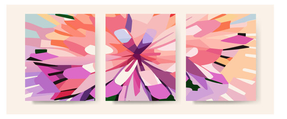 Set of abstract artistic templates for poster, card, invitation, flyer, cover, banner.