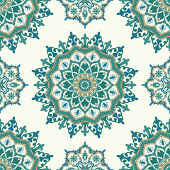 Seamless mandala pattern, ethnic circles for Product packaging wallpaper