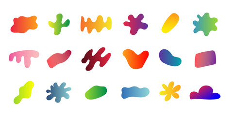 Naklejka premium set of abstract shape gradient