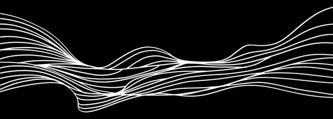 abstract wavy line banner background