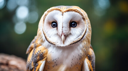 coruja de cara de celeiro comum, fundo da natureza