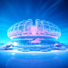 Step into a realm of ice architectural marvel