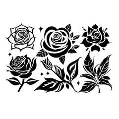 Flower Tattoo, Floral Ink, Black Flowers, Sharp Petals, Flower Art