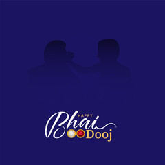 Happy Bhai Dooj Typography Social Media Post	