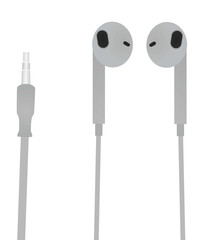 Grey  ear phones. vector illustration