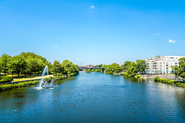 View of Mühlheim an der Ruhr. City in the Ruhr area. - obrazy, fototapety, plakaty