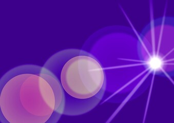 Bright light effect with beams and highlights shine with purple light . Modern design template for posters, ad banners, brochures, flyers, covers, websites.