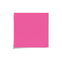Pink sticky note paper sheet with shadow isolated - 673928452