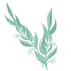 laurel wreath light green illustration