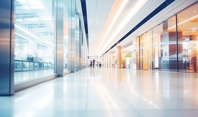 Abstract Shopping Mall Interior, Department Store Background