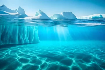 Fotobehang Turquoise iceberg in polar regions