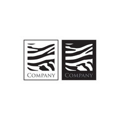 Zebra texture logo design 