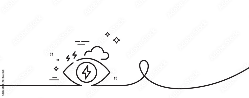 Poster stress line icon. continuous one line with curl. anxiety depression sign. mental health symbol. stre