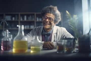portrait of a doctor in laboratory, AI generated