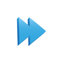 Arrow blue 3D icon