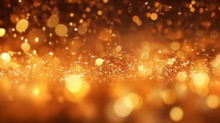 a golden glitter bokeh background with sparkles, orange and gold, spectacular backdrops, poured