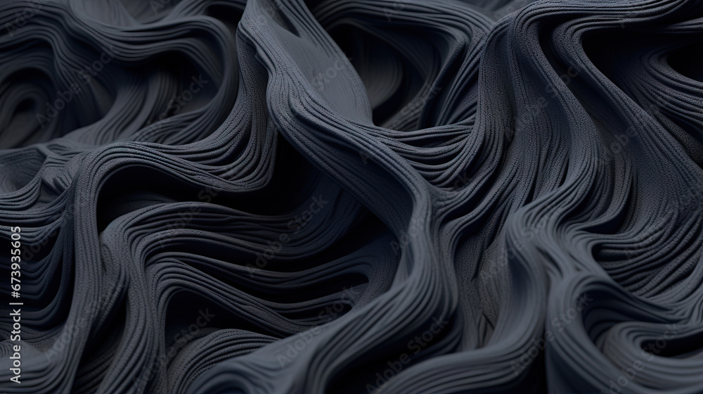 Poster scientific abstraction with futuristic textured tissue waves. tech background with close-up wave bio