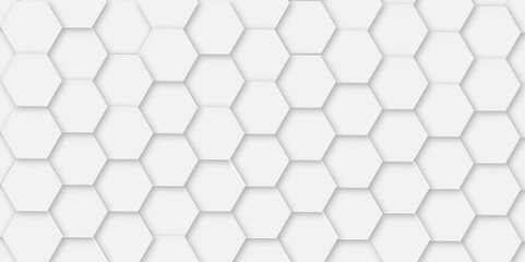 Abstract background honeycomb white and gray White ceramic tiles texture background Seamless wooden wall with pattern, in the photo decorative finishing tiles for the sidewalk.

